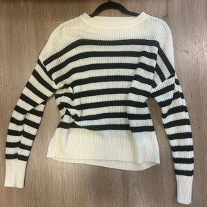 Striped Black and White Women's Sweater